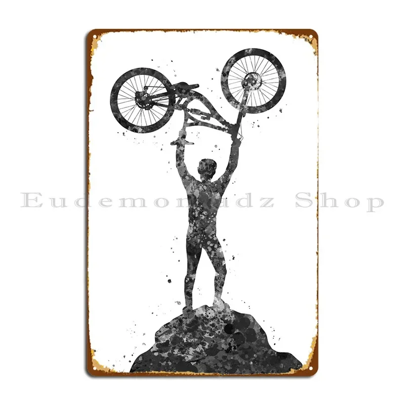 Mountain Biking Europe - Downhill Mountainbike Metalen Plaquette Club Wanddecoratie