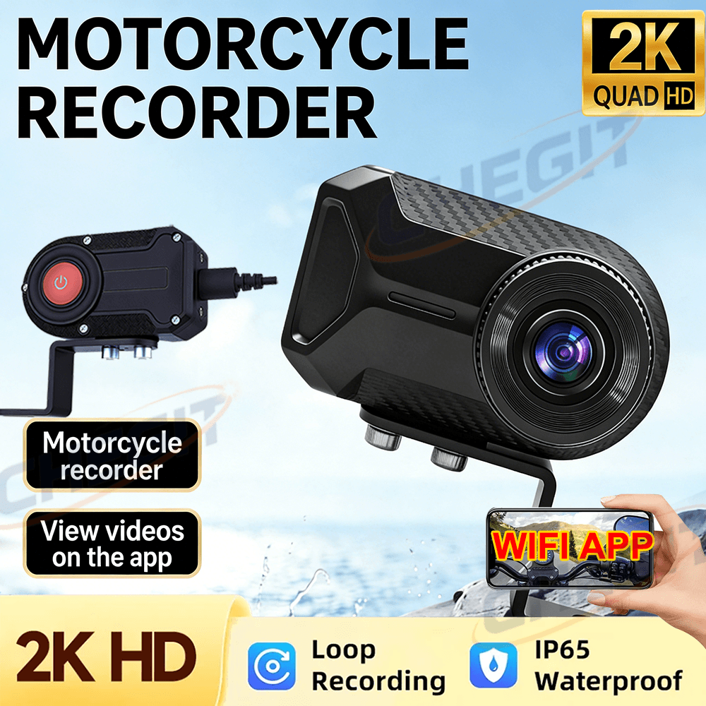 Mountain Biking Helmet - Nieuwe 2K HD motorfiets dashcam camcorder