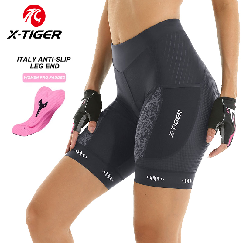 Mountain Biking Shorts Women - X-TIGER Damesfietsbroek Competitieve schuimgevoerde MTB-fietsshort met