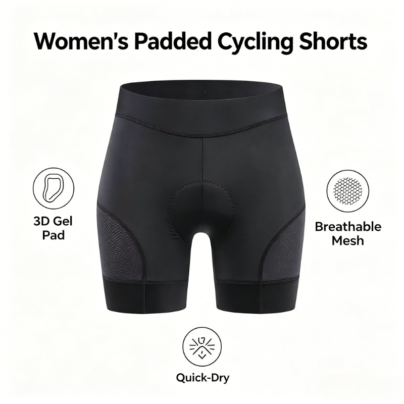 Mountain Biking Shorts Women - Dames 3D Gel Gevoerde High-Elastic Fit