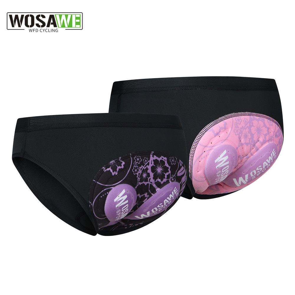 Mountain Biking Shorts Women - WOSAWE Vrouwen Fietsondergoed 3D Gewatteerde Schokbestendige