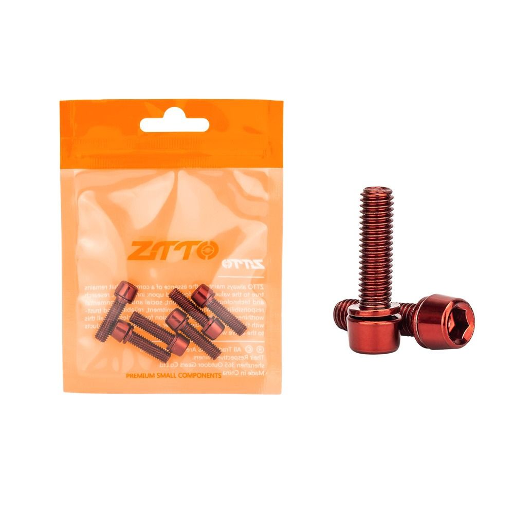 Handlebar Riser Stem - 6 stuks titanium-geplateerde fietsstuurpenverhoger roestvrij staal