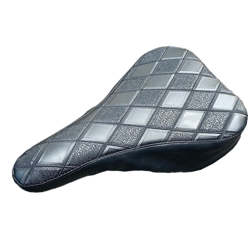 Mountain Biking Pads - Zwart geruit PU lederen fietszadelhoes, zacht