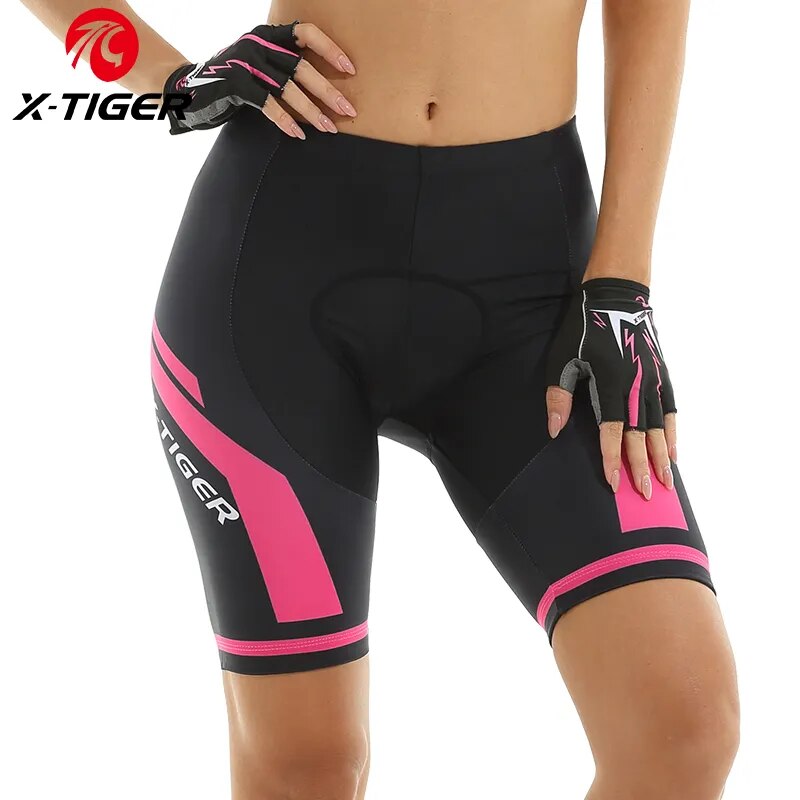 Mountain Biking Shorts Women - X-TIGER dames fietsbroek 3D gel opgevuld