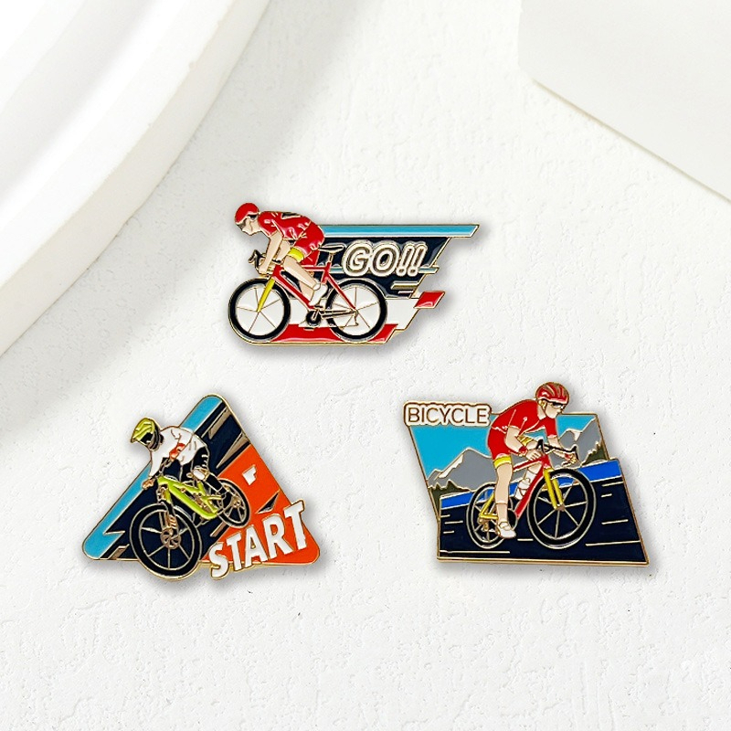 Mountain Biking Europe - Nieuwe Mountain Road Bike Herdenkingsbroche Sportcompetitie