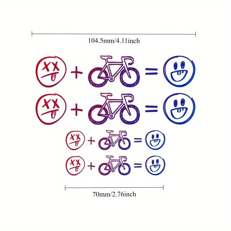 4 stuks Happy Face Bike Sticke - Mountain Biking Helmet recensie en prijs