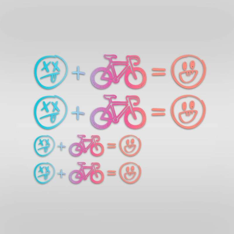 4 stuks Happy Face Bike Sticke - Mountain Biking Helmet recensie en prijs