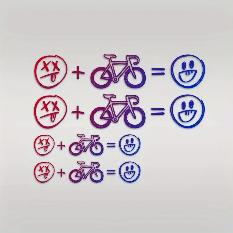 4 stuks Happy Face Bike Sticke - Mountain Biking Helmet recensie en prijs